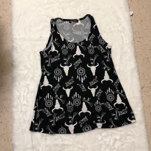 Bull skull tank top